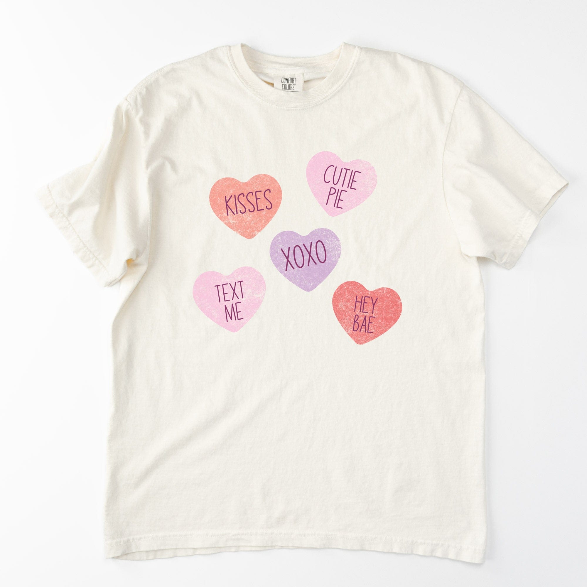a Sweethearts, Valentine's Day, Candy tee in ivory