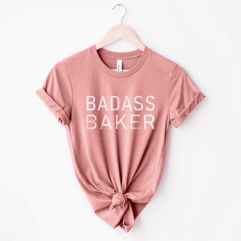 badass baker shirt in mauve