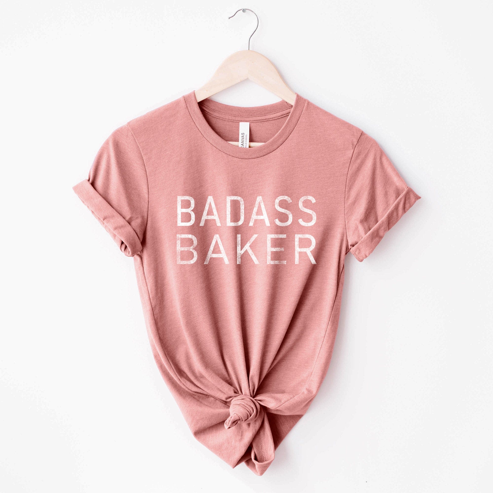 badass baker shirt in mauve
