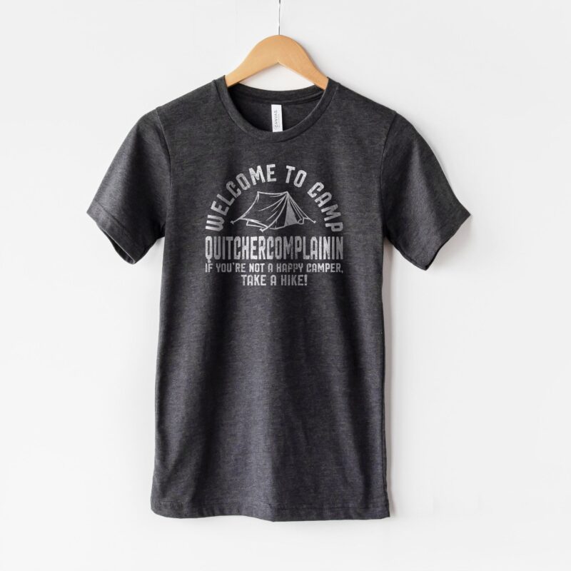 Camp Quitchercomplainin shirt in dark grey